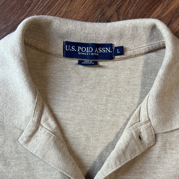U.S. Polo Assn. Beige Polo Shirt for Men - Picture 3 of 7
